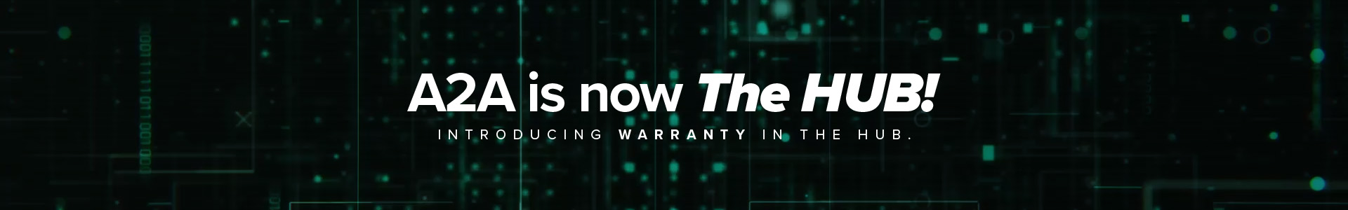banner image of transition of Access to Answer, the warranty portal to the HUB